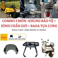 combo 3 món Baga tựa lưng + khung bảo vệ + kính chắn gió Evo200, Evo200lite