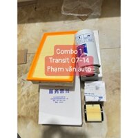 Combo 3 món Ford Transit 2007 -2014: lọc gió + lọc nhiên liệu + lọc nhớt động cơ xịn hãng Phạm văn auto