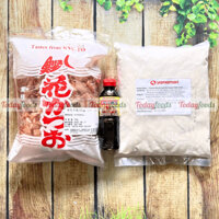 Combo 3 món làm bánh Takoyaki, Bánh xèo Okonomiyaki Nhật Bản (bột 1KG+nước sốt 200ML+cá bào 100G)