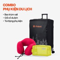 Combo 3 món phụ kiện bao trùm bao trùm mia cover + Gối cổ The Travel Star TA33217 + Túi phụ kiện summer