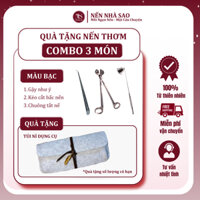 Combo 3 món tắt nến Nến Nhà Sao Bộ 3 dụng cụ tắt nến chuyên nghiệp màu Bạc bằng thép không gỉ