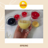 Combo 3: nguyên liệu làm 30 ly nến bơ, ly thủy tinh có chân đế 100ml