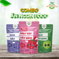 Combo 3 Nho, Dây Tây, Nho Xanh Sấy Túi 250gr - Ăn Ngon Food