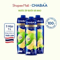 Combo 3 Nước ép Bưởi và Nho Chabaa - Hộp 1L