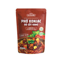 Combo 3 Phở Konjac Bò Xốt Vang Excook 350g - Phở Tươi Thượng Hạng Ăn Liền, Ít Calorie, Giàu Chất Xơ, Không Chất Bảo Quản