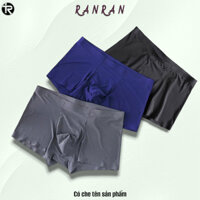 Combo 3 Quần Boxer Nam Su Đúc Ép Nhiệt Lụa Lạnh Cao Cấp Chính Hãng RANRAN