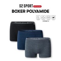 Combo 3 quần lót boxer nam S2 SPORT dệt liền chất thun lạnh cao cấp co giãn thoải mái - SBX88.CB3