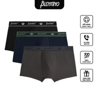 Combo 3 Quần Lót Đùi Nam BLENTINO Vải Cotton Cao Cấp, Cạp Chun Lớn D05