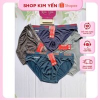 Combo 3 Quần Lót Nam Cotton Trơn Mịn Lưng Thun Bản Nhỏ Cao Cấp (221) Size 45 - 85 Kg - Shop Kim Yến