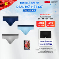 Combo 3 Quần lót Nam Jockey Cotton 4 chiều dáng brief -  J4013