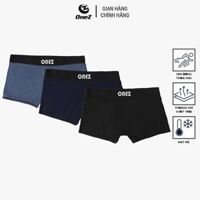 Combo 3 Quần Lót Nam Thun Cotton OneZ Dáng Trunk Co Giãn, Thoải Mái - QL1 - L