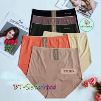 COMBO 3 quần lót nữ cạp cao Sisterhood 985 Thái Lan, vòng 3<110 chip gen bụng vải trơn không viền, không đường may