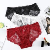 Combo 3 Quần Lót Nữ Sexy Chất Liệu Vải Ren Cao Cấp Sang Trọng, Vải Thông Hơi, Thấm Hút Tốt, Co Giãn Đàn Hồi Tốt