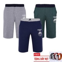 Combo 3 Quần Short Nam Lưng Thun Gabo Fashion CQS20 Tặng Dây Nịt hàng vnxk