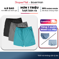 Combo 3 quần short nam Smartfit BOXERMAN vải polyamide mềm mịn thoáng mát, co giãn tốt, chuẩn form