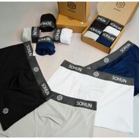 Combo 3 quần sịp đùi nam Boxer thun lạnh co giãn thoải mái thương hiệu Sohun
