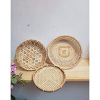 Combo 3 rổ tre mẹt tre khay tre y hình