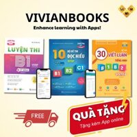 Combo 3 sách luyện thi B1 Vstep Luyện thi B1 Vstep 4 kỹ năng  30 đề thi viết luận tiếng Anh B1, B2 Vstep  10 bộ đề thi Đọc hiểu Vstep B1-B2-C1 ôn thi chứng chỉ ngoại ngữ bậc 3 Vstep writing, reading, speaking, listening