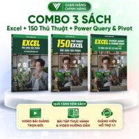 Combo 3 Sách Power Query &amp; Power Pivot, 150 Thủ Thuật Và Excel Cơ Bản Đến Nâng Cao Kèm Video Khóa Học