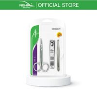 Combo 3 Sản Phẩm Kéo Cắt Tỉa Lông Mày - Bấm Móng - Nhíp KỀM NGHĨA CB.3-003