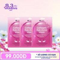 Combo 3 Set Mặt Nạ Mắt Cấp Ẩm, Làm Sáng, Giảm Quầng Thâm Mắt Jkosmec Skin Solution Collagen Eye Zone Mask (30 miếng)