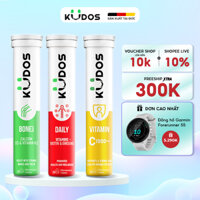 Combo 3 Siêu Phẩm Viên sủi KUDOS VITAMIN C 1000MG + Viên Sủi KUDOS BONE + Viên Sủi KUDOS DAILY (20 viên/ Tuýp)