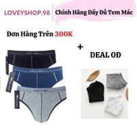 Combo 3 Sịp Tam Giác ❤️𝐅𝐫𝐞𝐞𝐬𝐡𝐢𝐩❤️ Quần Lót Nam Bikini ARISTINO Nam Vải Lụa Chính Hãng Cao Cấp Đầy Đủ Tem Mác