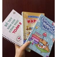 Combo 3 sổ Takenote TOÁN 9 + LÝ + HÓA THCS cute - giấy khổ A5