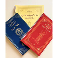 Combo 3 Sổ Tay Chép Kinh  Địa Tạng, Chú Đại Bi,  Sám Hối In Mờ giấy mỹ thuật rõ nét.