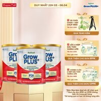 Combo 3 Sữa bột Nutifood GrowPLUS+ Suy Dinh Dưỡng (Đỏ) 1+ - Tăng Cân, Tăng Chiều Cao ( 3 Lon 1,65 Kg)