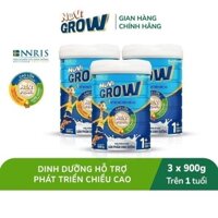 Combo 3 Sữa Bột Nuvi Grow phát triển chiều cao Trên 1 tuổi Lon 900g