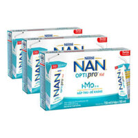 Combo 3 Sữa dinh dưỡng pha sẵn Nestlé NAN OPTIPRO Kid 180ml (Lốc 4 hộp)