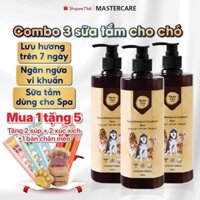 Combo 3 Sữa Tắm Chó Mèo MASTERCARE Siêu Khử Mùi Lưu hương Lâu Mượt Lông Ngăn Rụng Lông  500ml