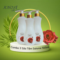 [COMBO 3] Sữa Tắm Hương Nước Hoa Salome 500ml | Sữa Tắm Bông Hồng Đỏ
