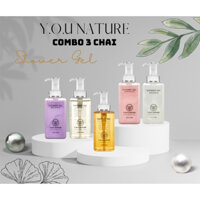 Combo 3 sữa tắm trắng da. thơm lâu Y.O.U Nature chính hãng Y7