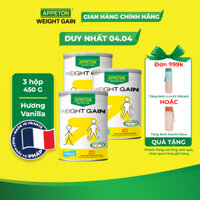Combo 3 Sữa Tăng Cân Appeton Weight Gain cho Người lớn hương Vanilla lon 450g