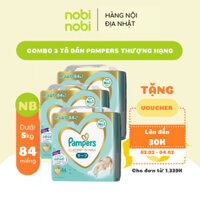 Combo 3 Tã/ Bỉm Dán Pampers Nhật Thượng Hạng, Size NB84 /S78 /M64 /L52 (Hàng nội địa Nhật)