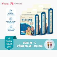 Combo 3 Tã quần người già Yeonchi Mechicare siêu mỏng chống tràn dành cho người già có thể tự đi lại Size M-L, L-XL