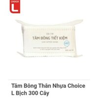 Combo 3 Tăm Bông Choice L Thân Nhựa Túi 300 Que