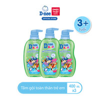 Combo 3 Tắm gội toàn thân trẻ em (>3 tuổi) D-nee 400 ML - Green Smarty