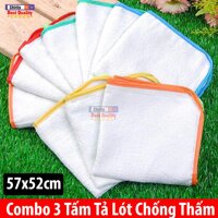 Combo 3 Tấm Tả Lót Chống Thấm Cho Bé ( 57x52cm ) - Tấm Lót Cho Bé - Sản Phẩm Có Thể Giặt Máy