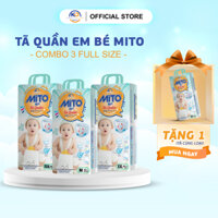 [Combo 3 Tặng 1 Bịch] Tã Quần Em Bé MITO M50/L50/XL50/XXL44/XXXL42/4XL40 Siêu Mỏng Thấm Hút Nhanh