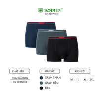 [COMBO 3 tặng 1] Quần Lót Nam Cao Cấp Chất Bamboo Sợi Tre Thấm Hút, Quần Sịp Boxer BamBoo Tommen Kháng Khuẩn Khử Mùi