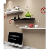 COMBO 3 thanh ngang kệ gỗ treo tường sâu 40,60,80 x  20cm dấu vít kèm phụ kiện