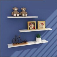 COMBO 3 thanh ngang kệ gỗ treo tường sâu 40,60,80 x 15cm tặng vít treo âm tường