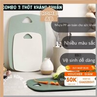 Combo 3 Thớt Nhựa PP Kháng Khuẩn Nhiều Màu, An Toàn Và Tiện Lợi(màu ngẫu nhiên)
