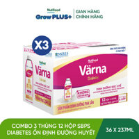 Combo 3 Thùng 12 hộp sữa bột pha sẵn Varna Diabetes (36 hộp giấy x 237ml)