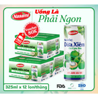 [Combo 3 ] Thùng 12 Lon Nước Dừa Xiêm Nasami 325ml