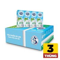 Combo 3 thùng Sữa tươi tiệt trùng có đường Dutch Lady 180ml - Lốc 4 hộp - 12 lốc/thùng