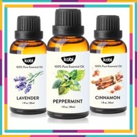 Combo 3 Tinh Dầu Kobi Nhập Khẩu Ấn Độ Tinh Dầu Bạc Hà 30ml  Tinh Dầu Oải Hương 30ml  Tinh Dầu Vỏ Quế 30ml - Tinh Dầu Thiên Nhiên Nguyên Chất, Giúp Giảm Stress, Làm Thơm Phòng